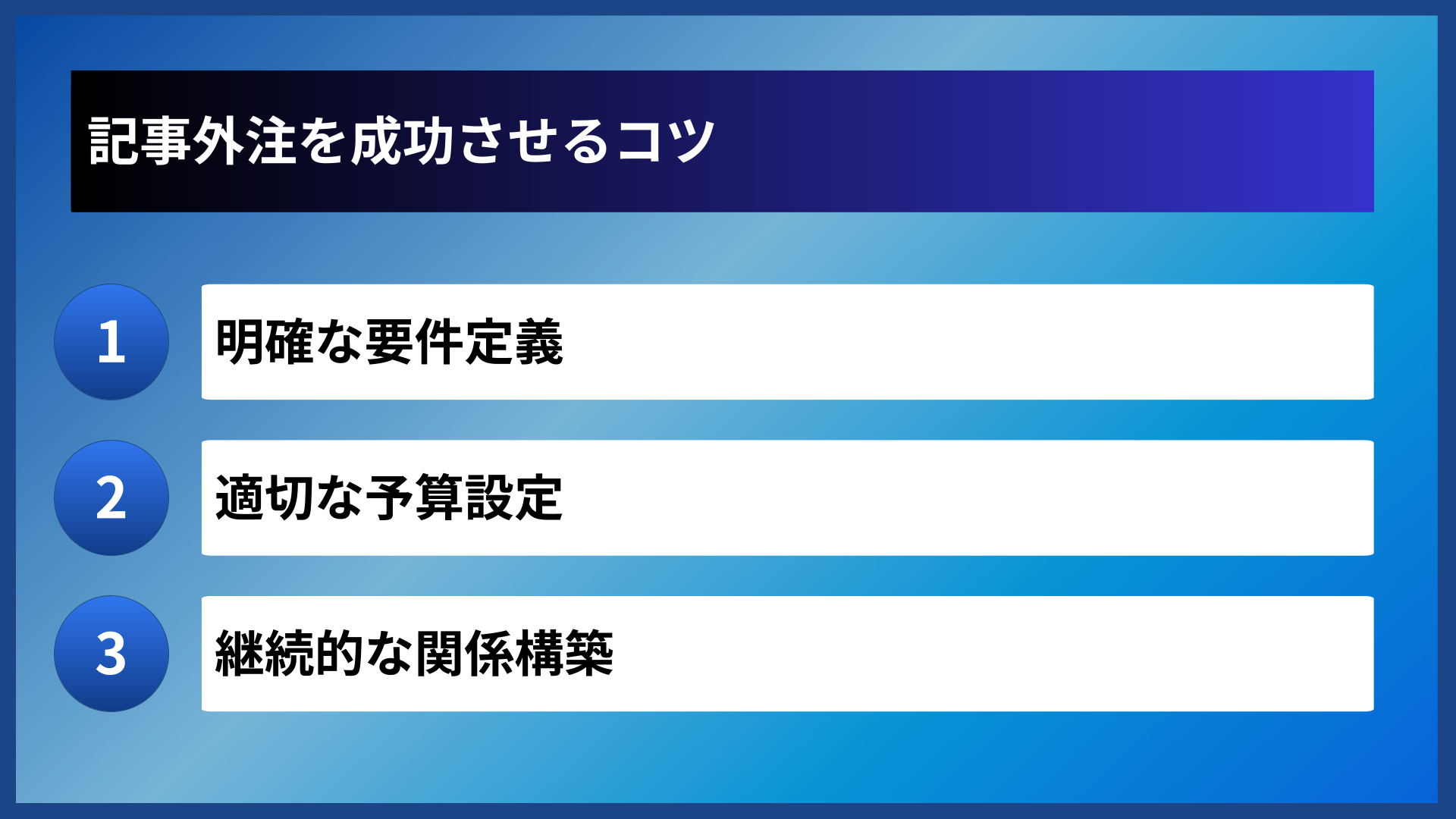 記事外注を成功させるコツ