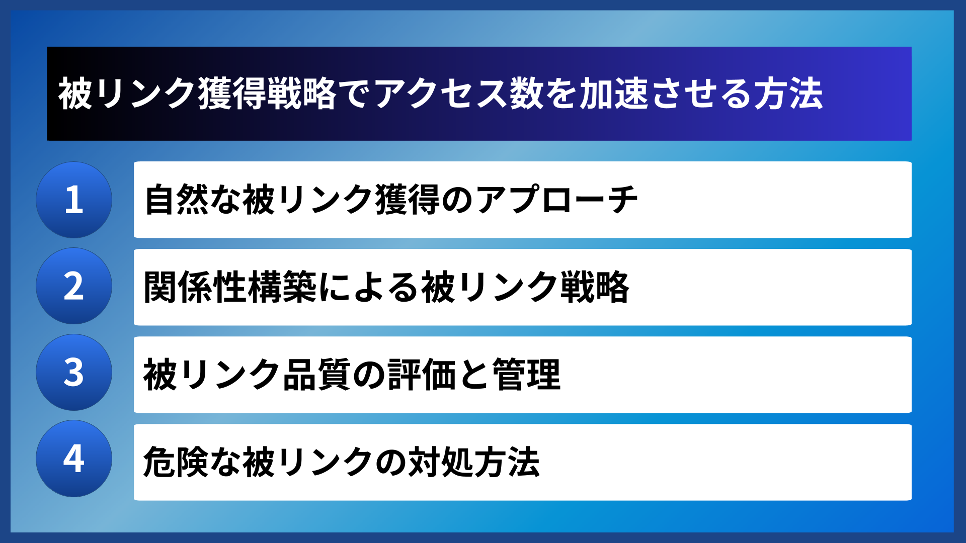 被リンク獲得戦略でアクセス数を加速させる方法