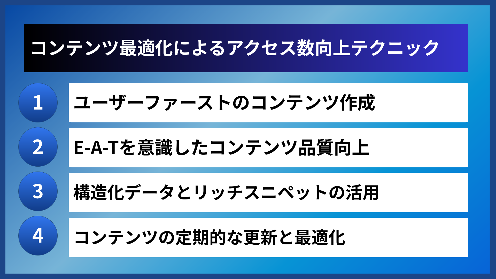 コンテンツ最適化によるアクセス数向上テクニック