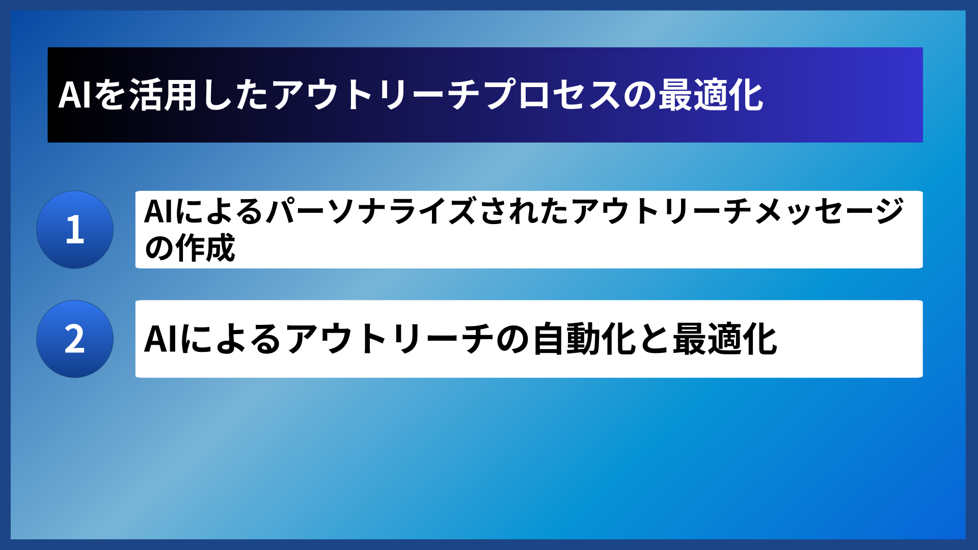 AIを活用したアウトリーチプロセスの最適化