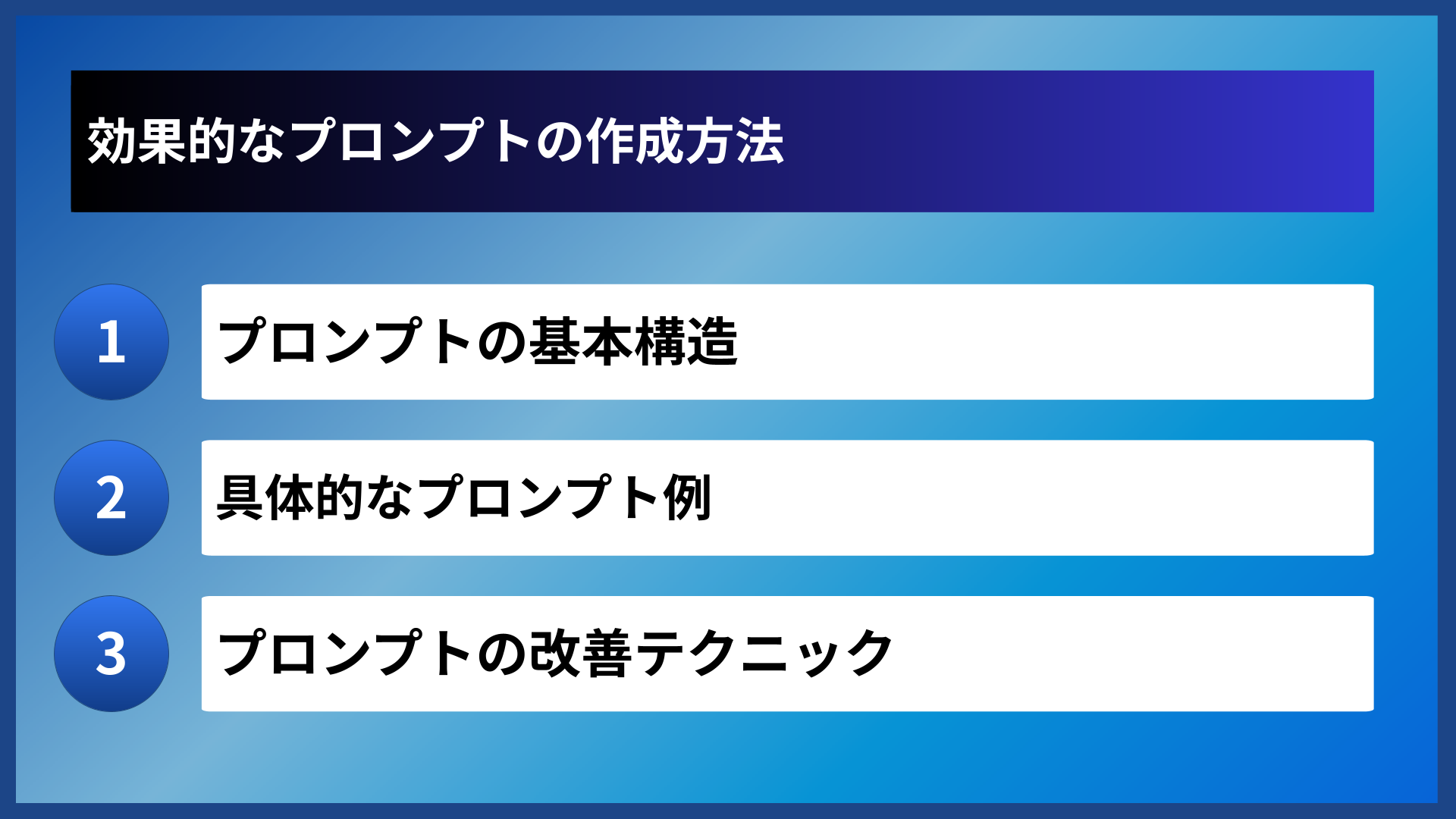 効果的なプロンプトの作成方法