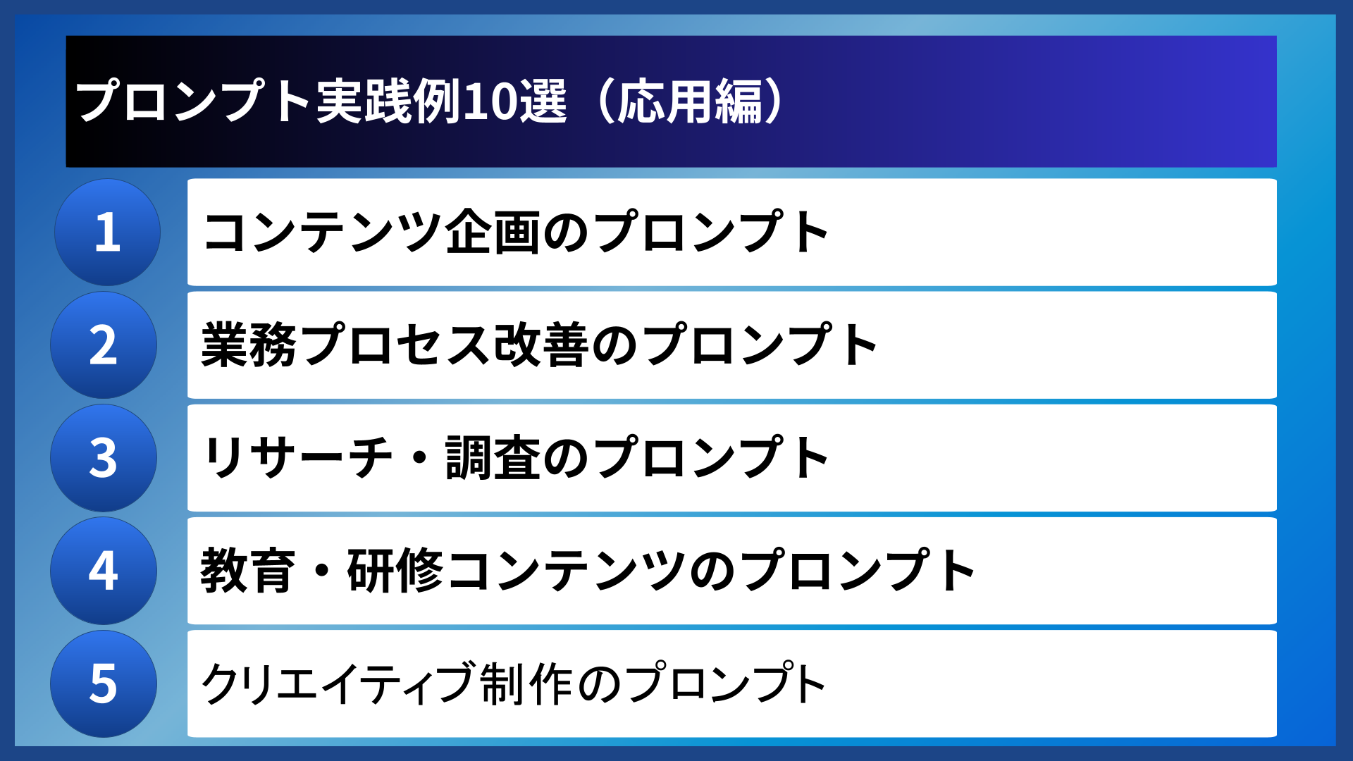 プロンプト実践例10選（応用編）