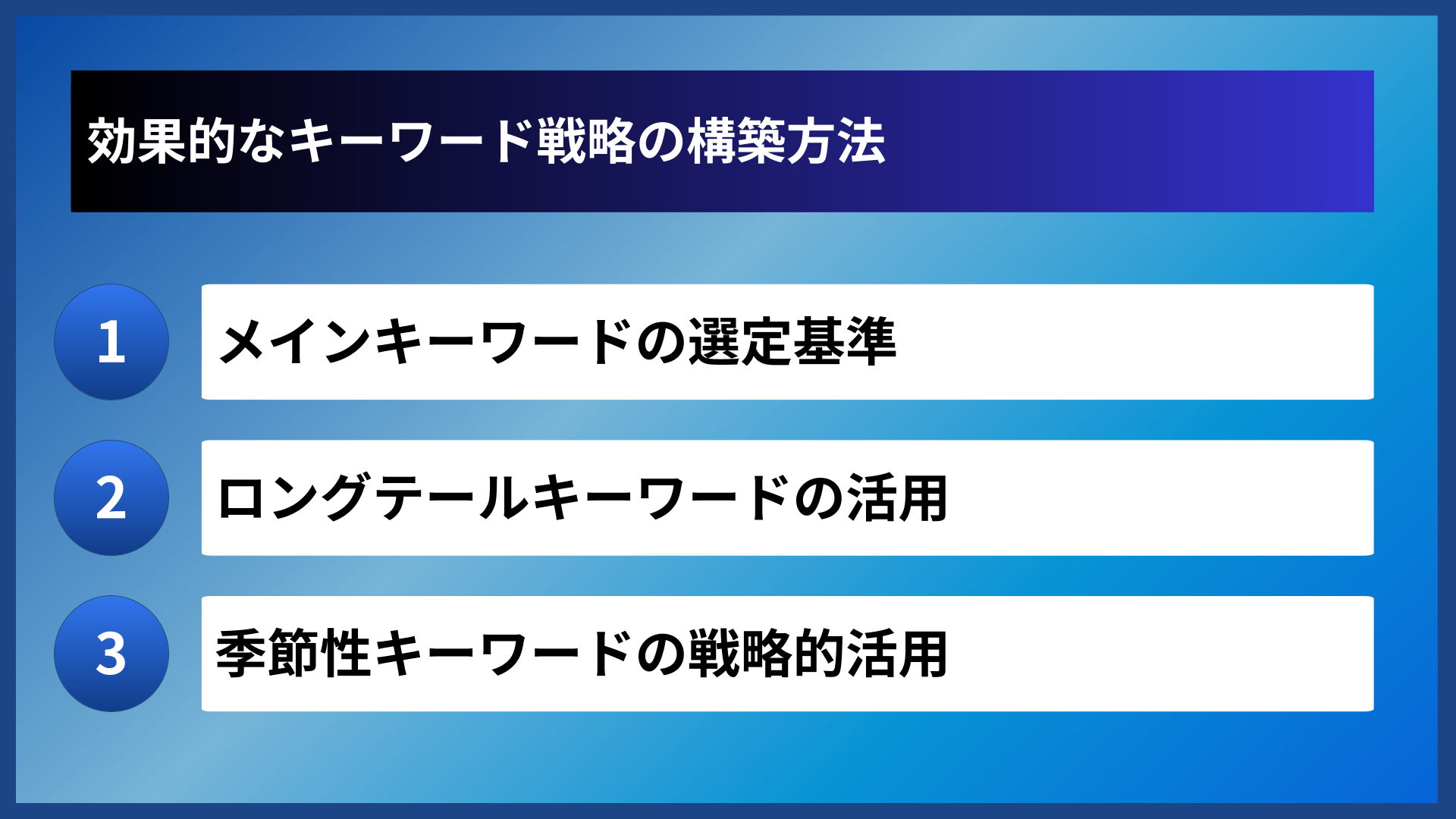 効果的なキーワード戦略の構築方法
