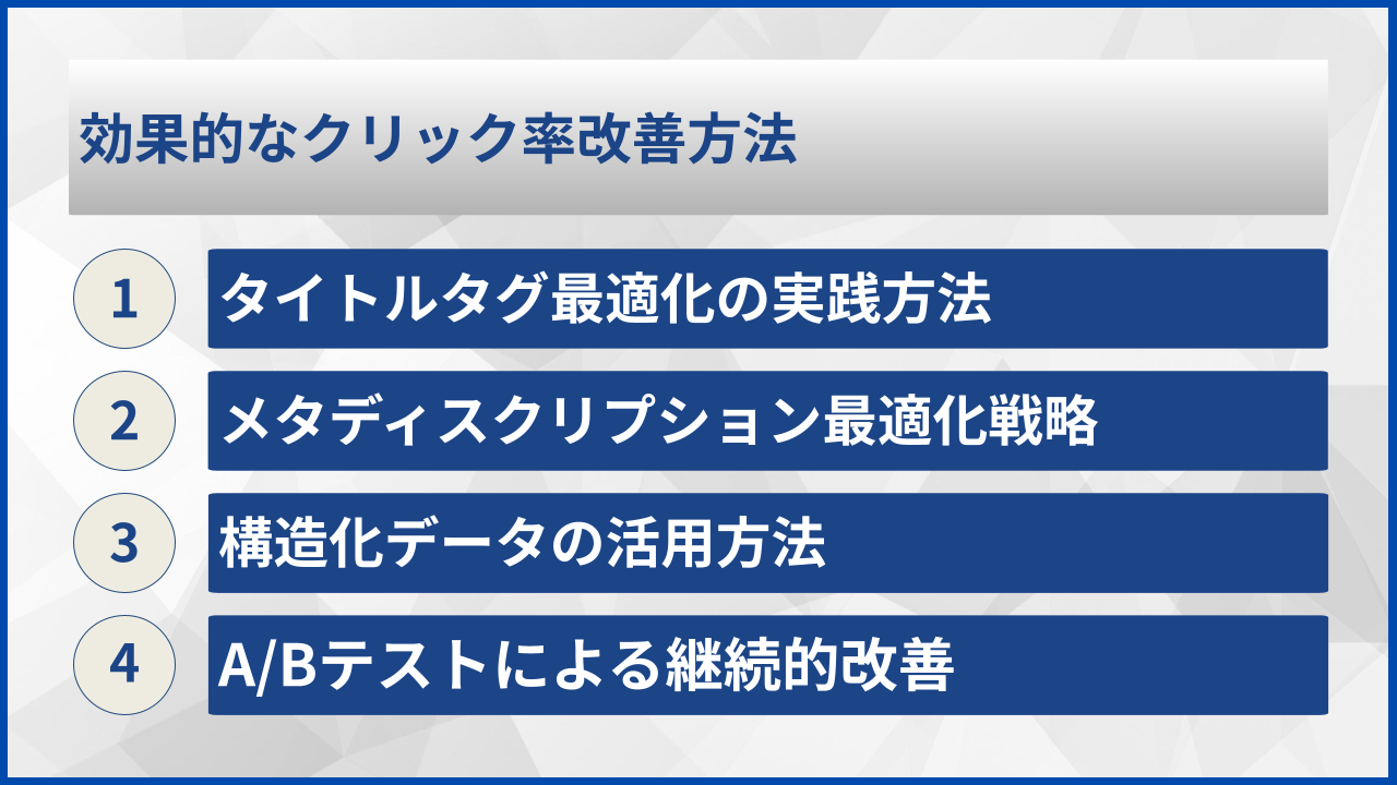 効果的なクリック率改善方法