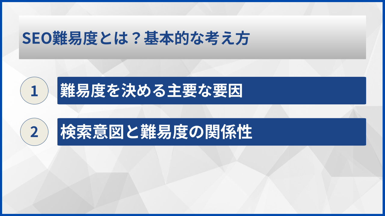 SEO難易度とは？基本的な考え方