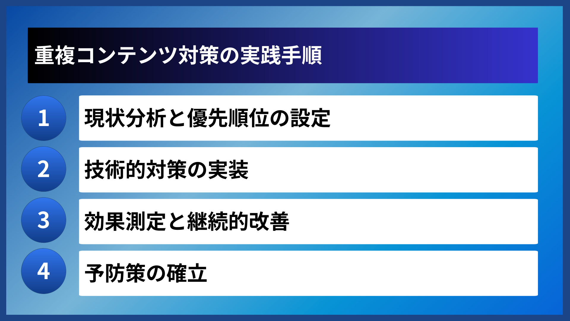 重複コンテンツ対策の実践手順