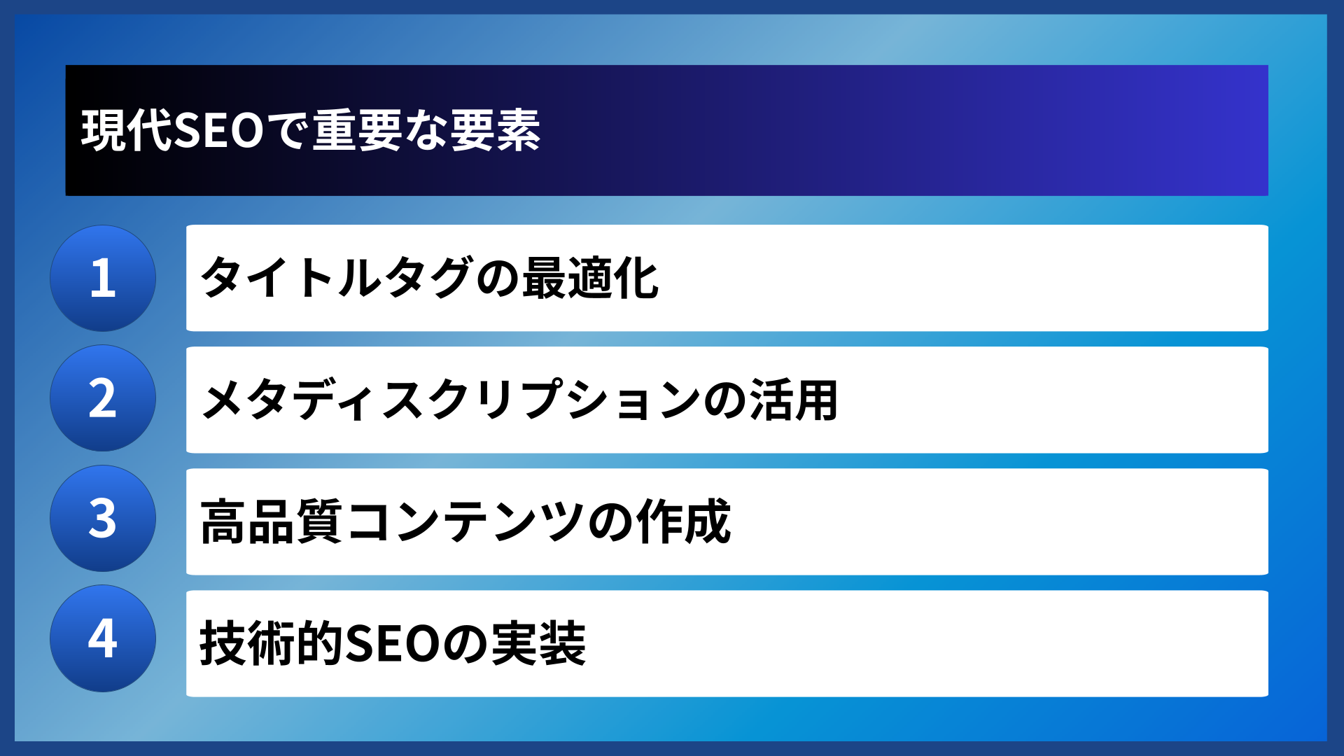 現代SEOで重要な要素