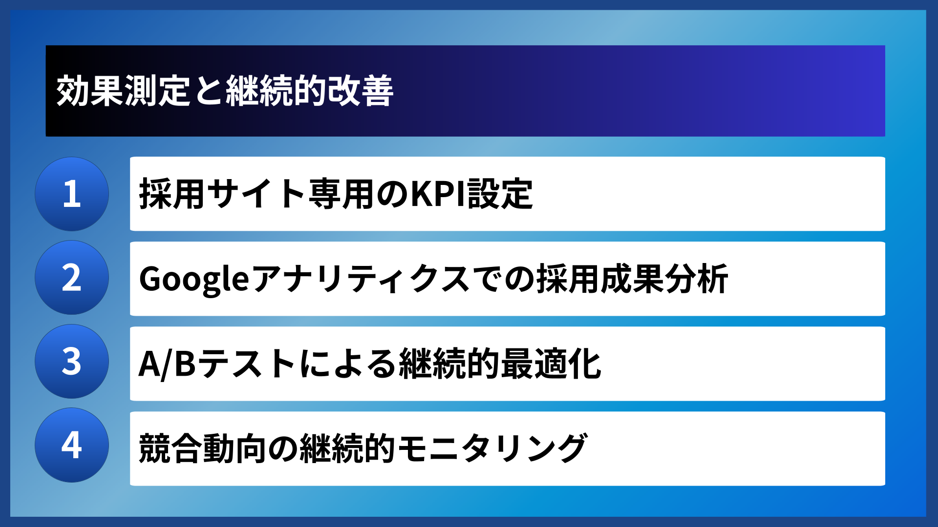 効果測定と継続的改善