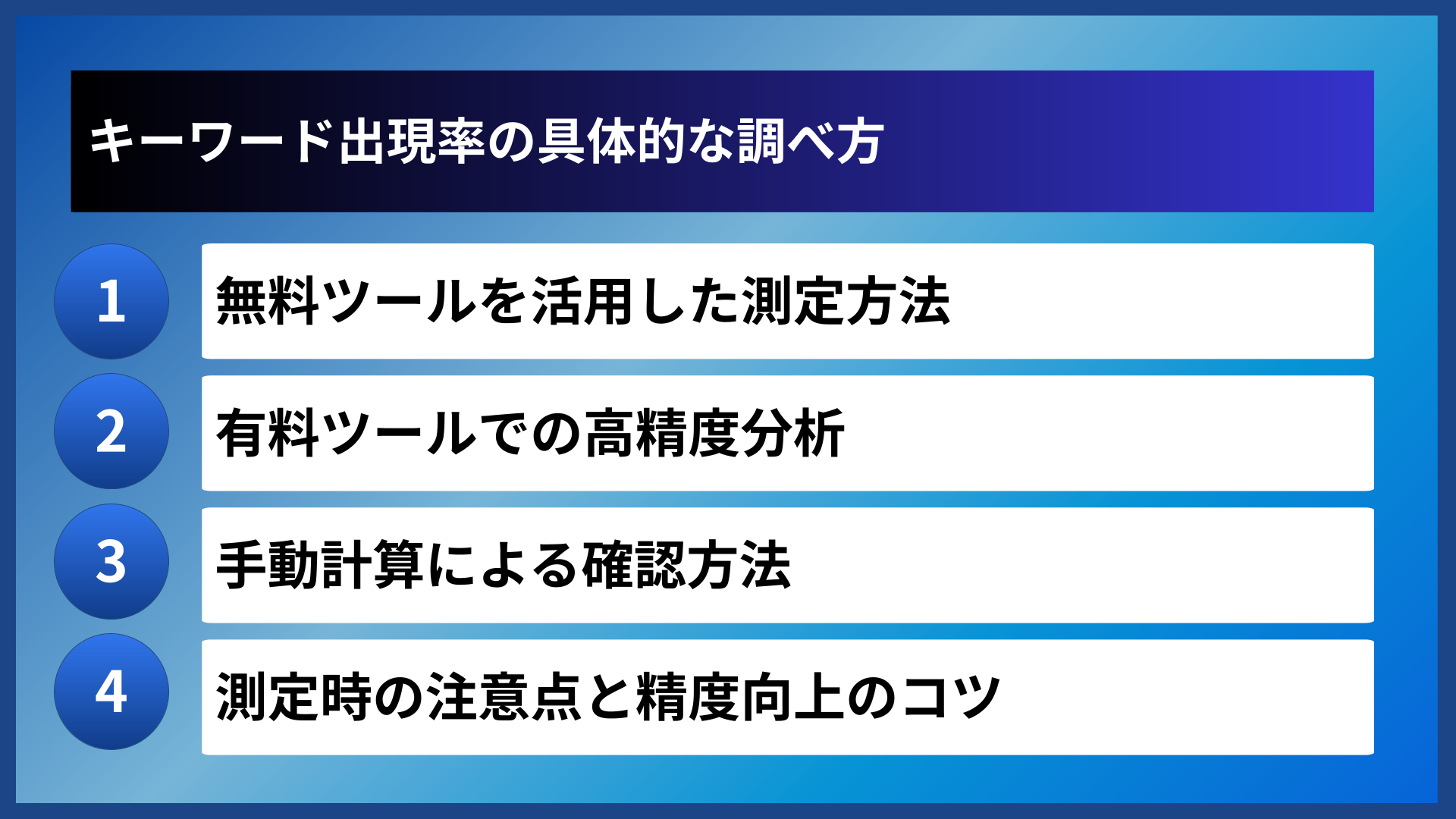 キーワード出現率の具体的な調べ方