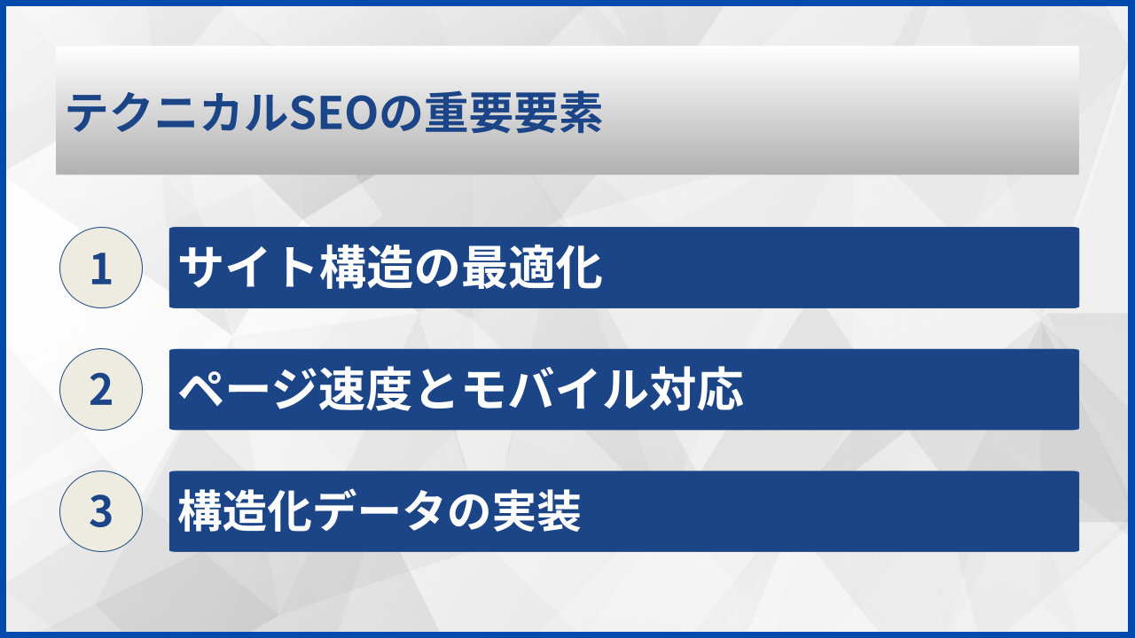 テクニカルSEOの重要要素