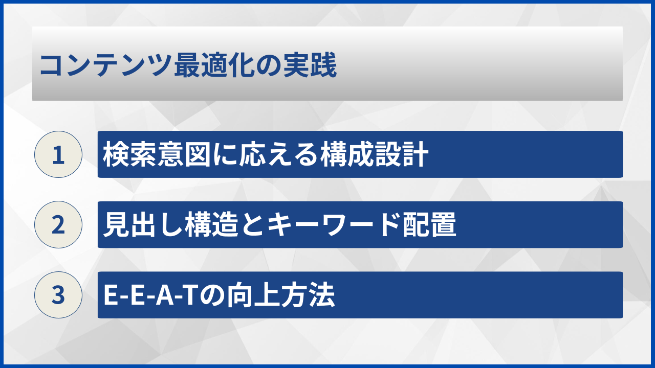 コンテンツ最適化の実践