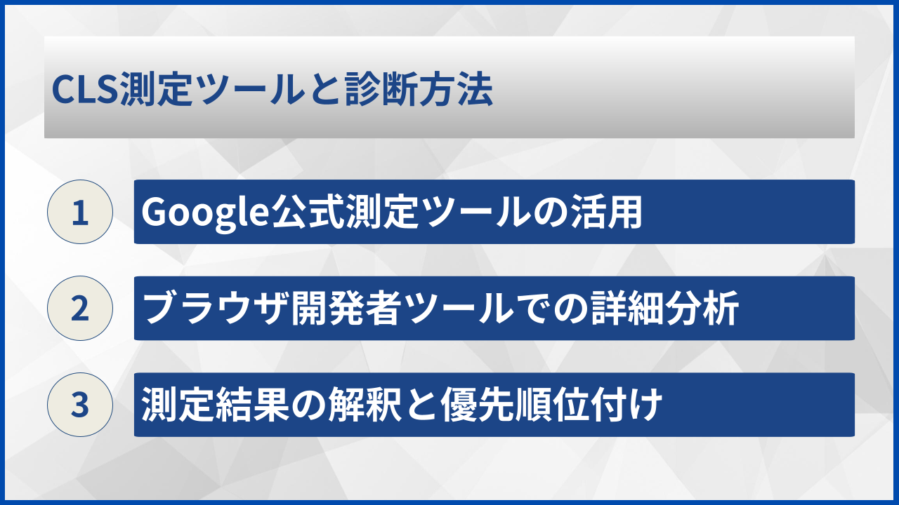 CLS測定ツールと診断方法