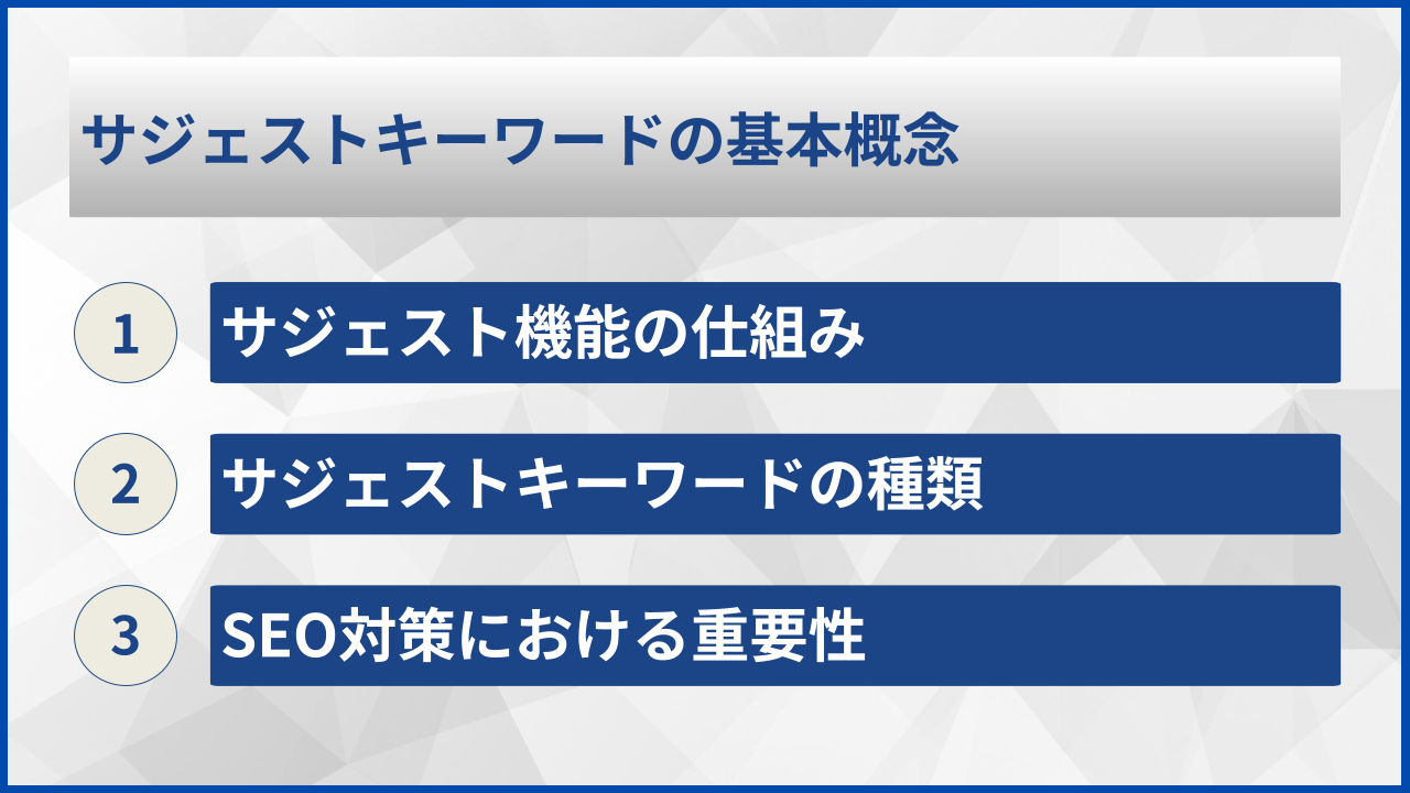 サジェストキーワードの基本概念