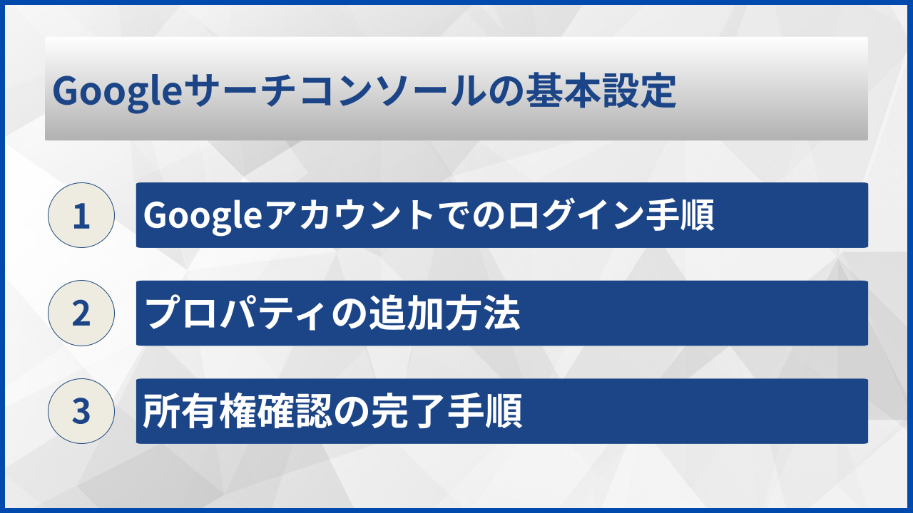 Googleサーチコンソールの基本設定