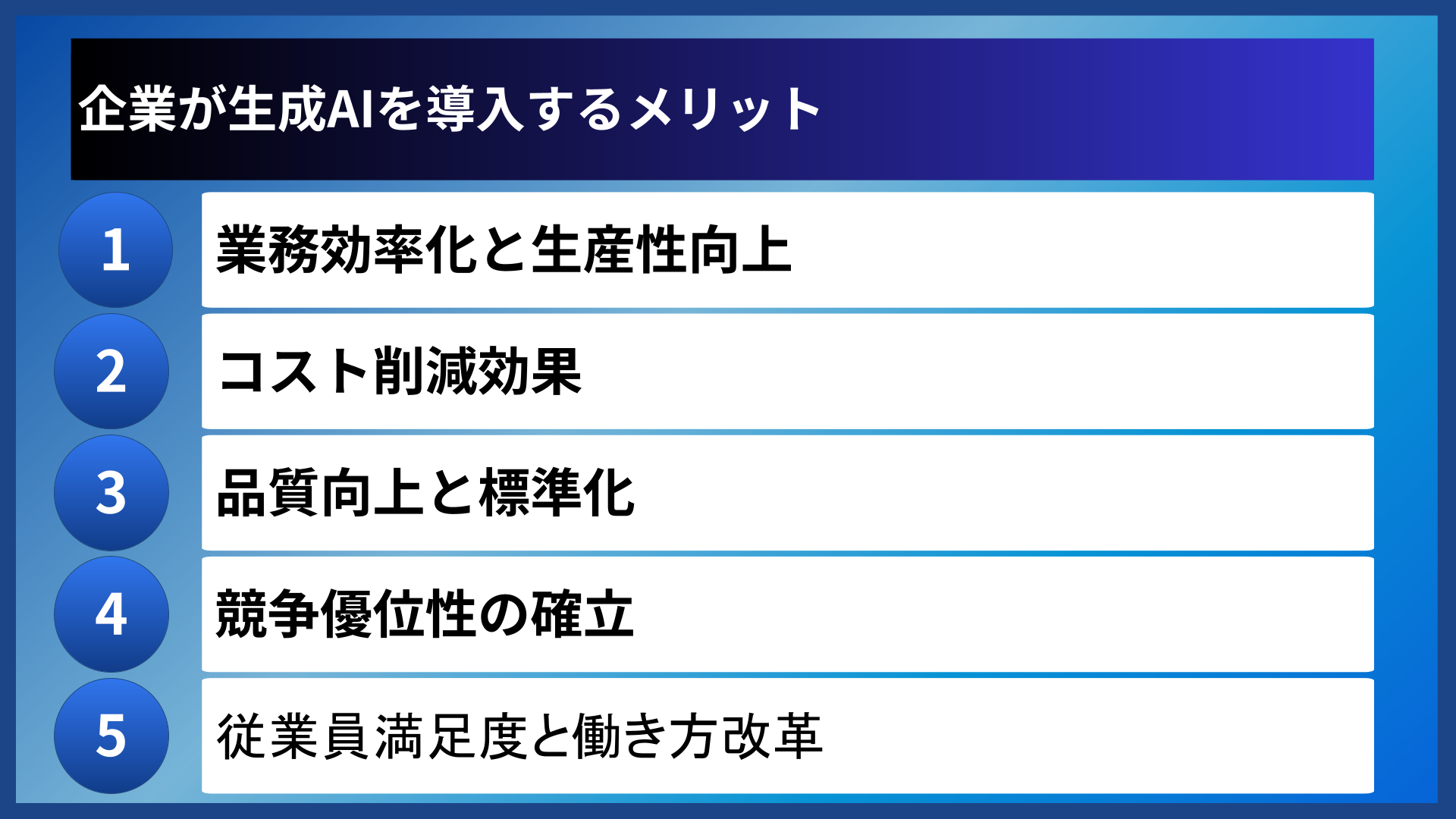 企業が生成AIを導入するメリット
