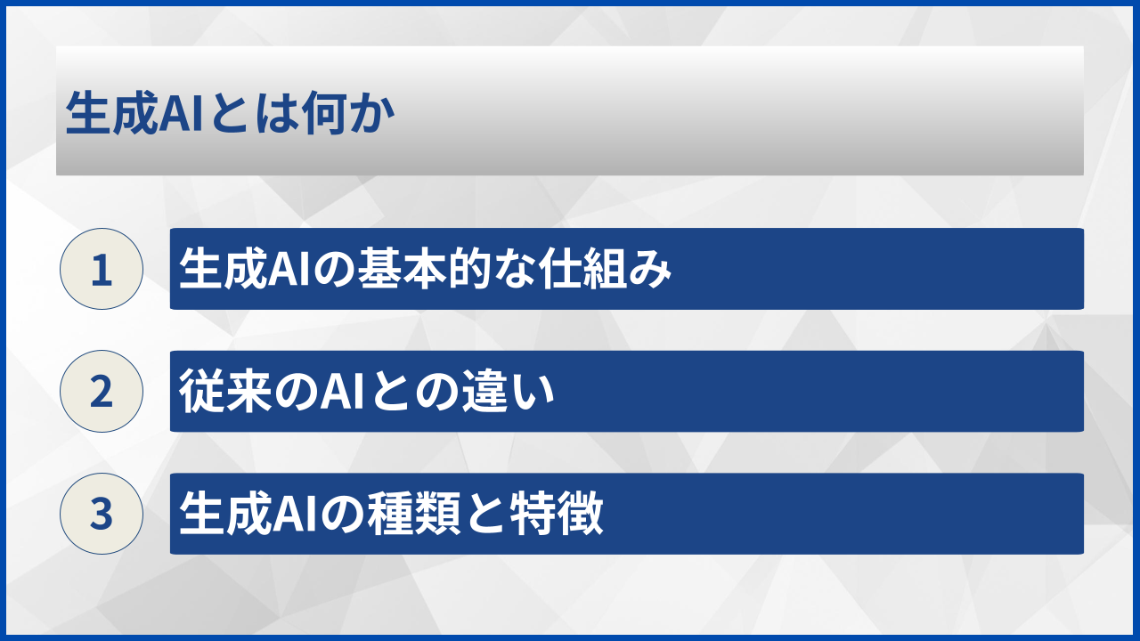 生成AIとは何か