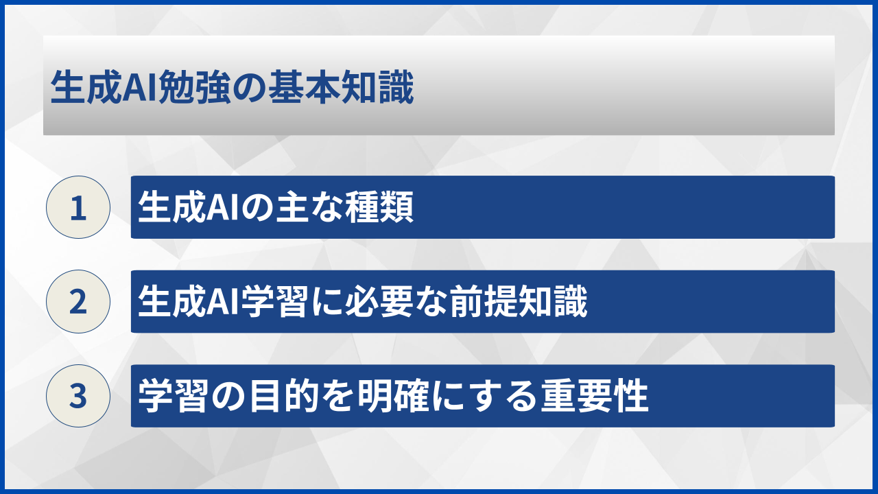 生成AI勉強の基本知識