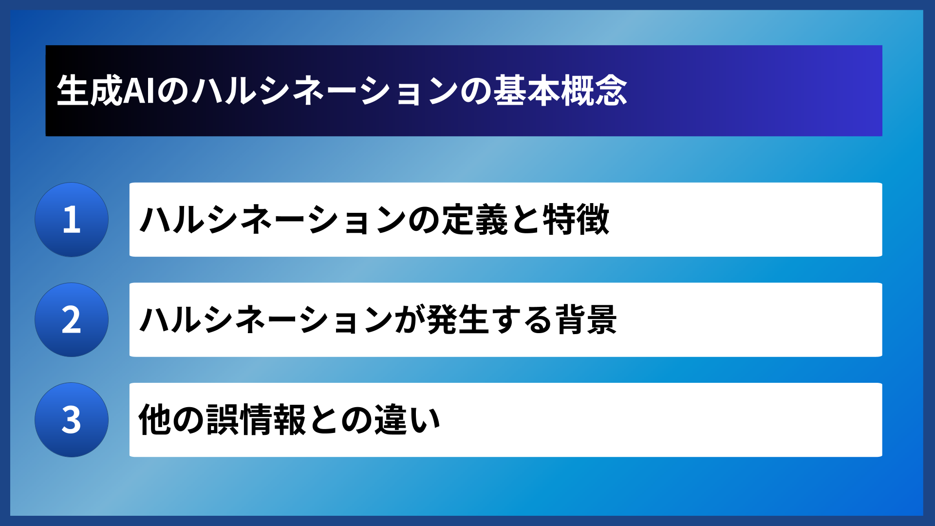 生成AIのハルシネーションの基本概念