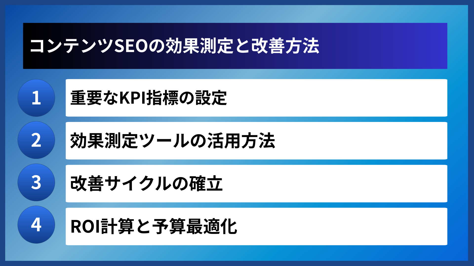 コンテンツSEOの効果測定と改善方法
