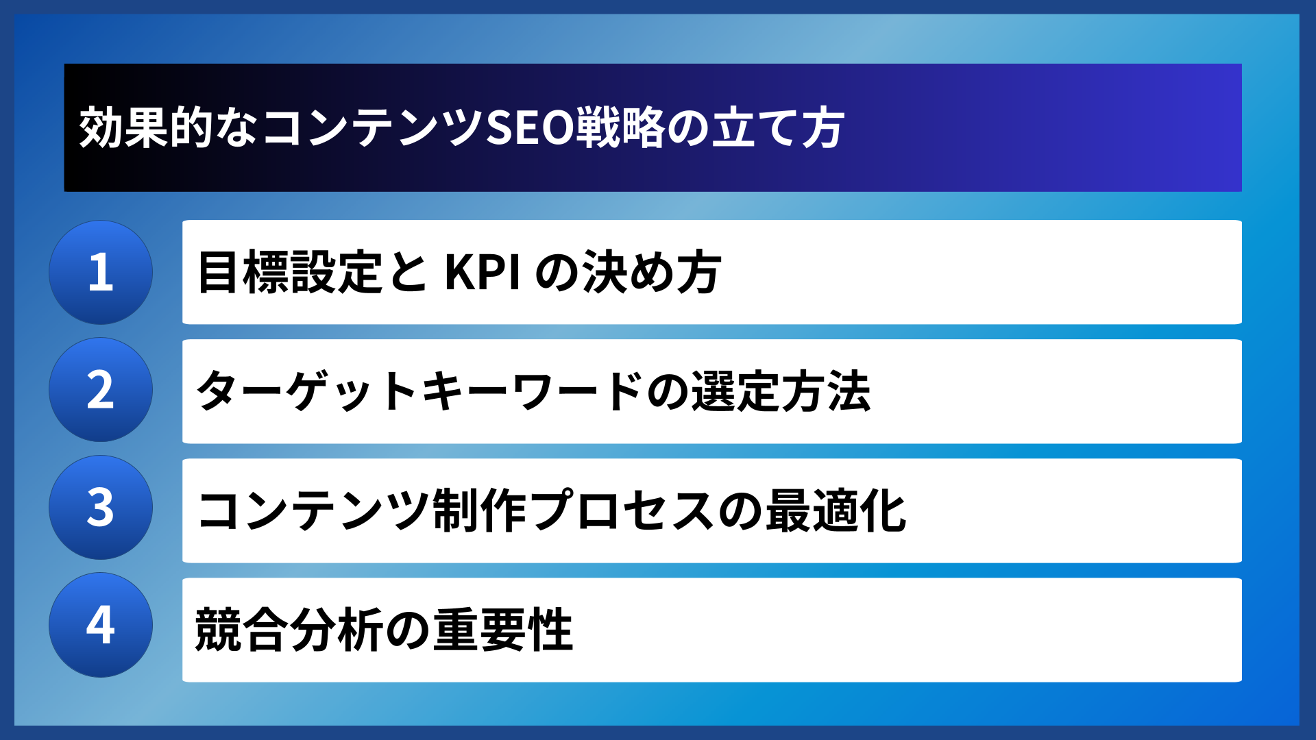 効果的なコンテンツSEO戦略の立て方