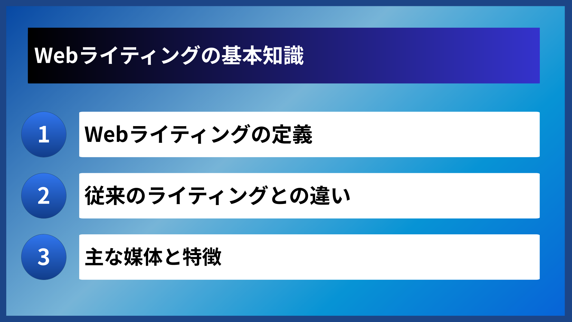 Webライティングの基本知識