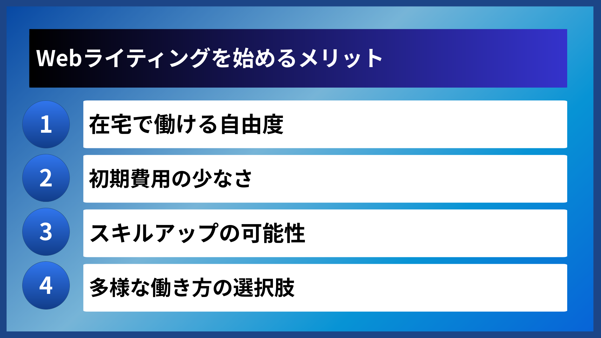 Webライティングを始めるメリット