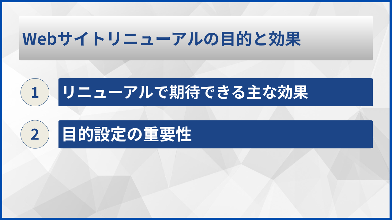 Webサイトリニューアルの目的と効果