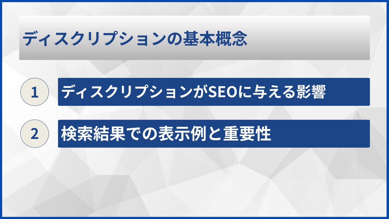 ディスクリプションの基本概念