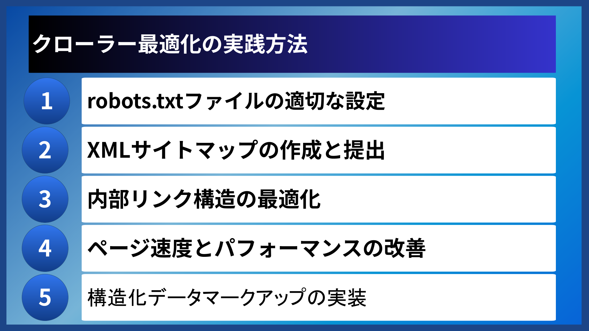 クローラー最適化の実践方法
