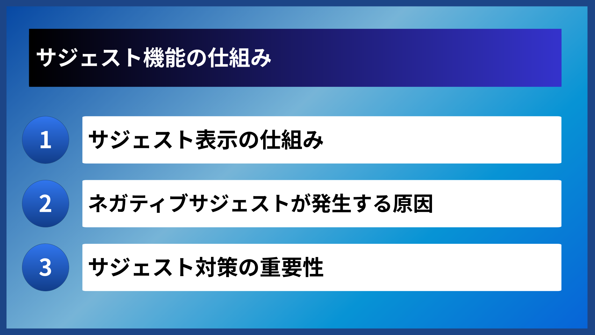 サジェスト機能の仕組み