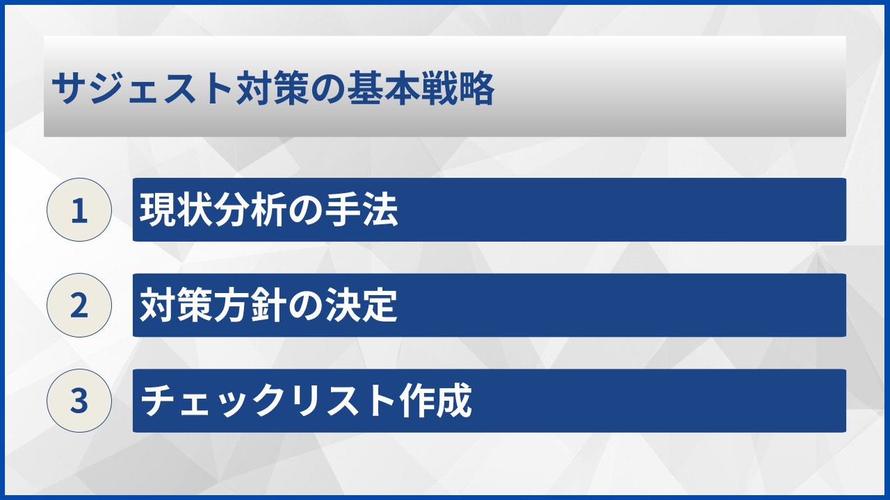 サジェスト対策の基本戦略