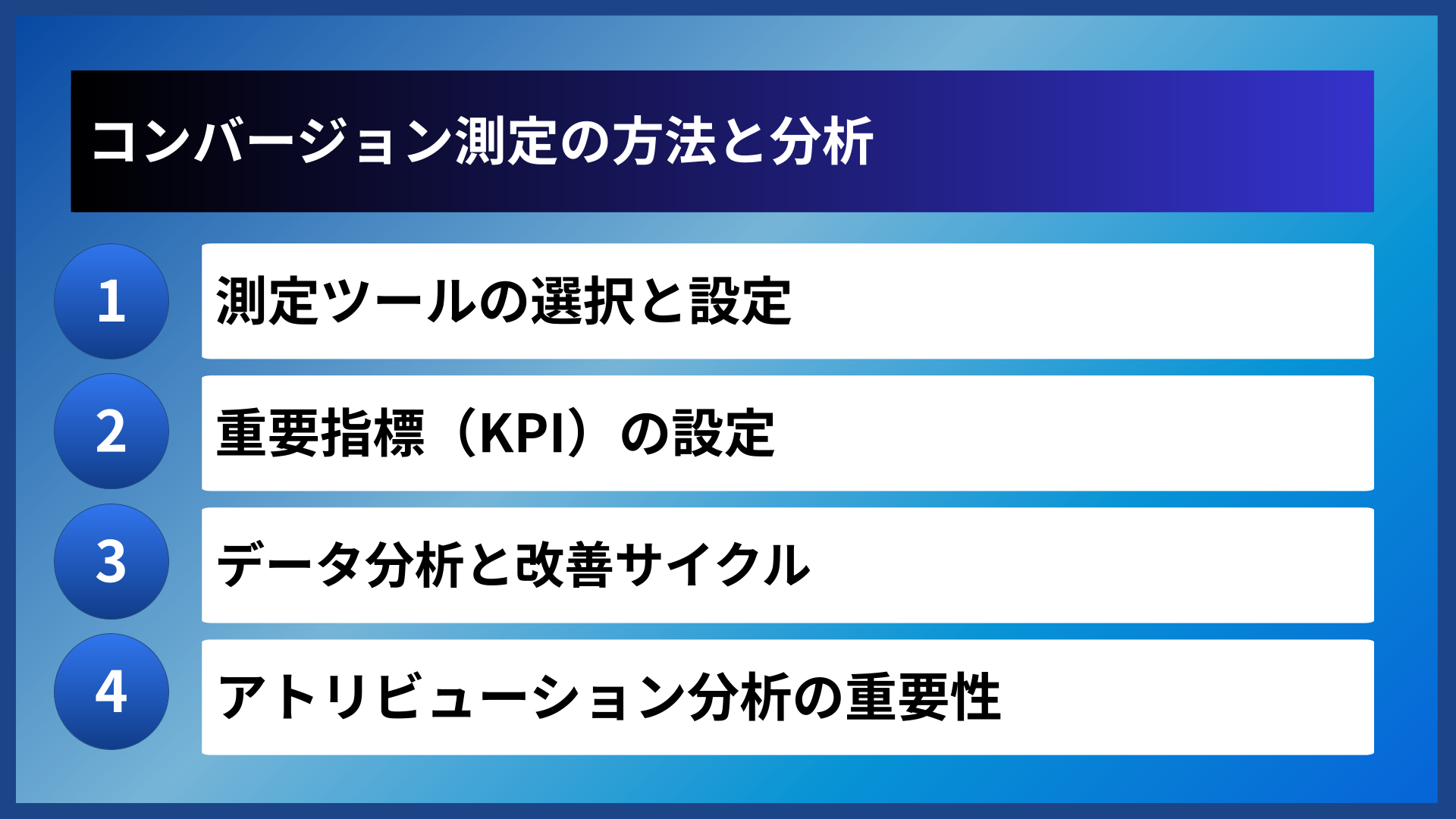 コンバージョン測定の方法と分析