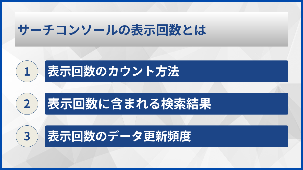 サーチコンソールの表示回数とは