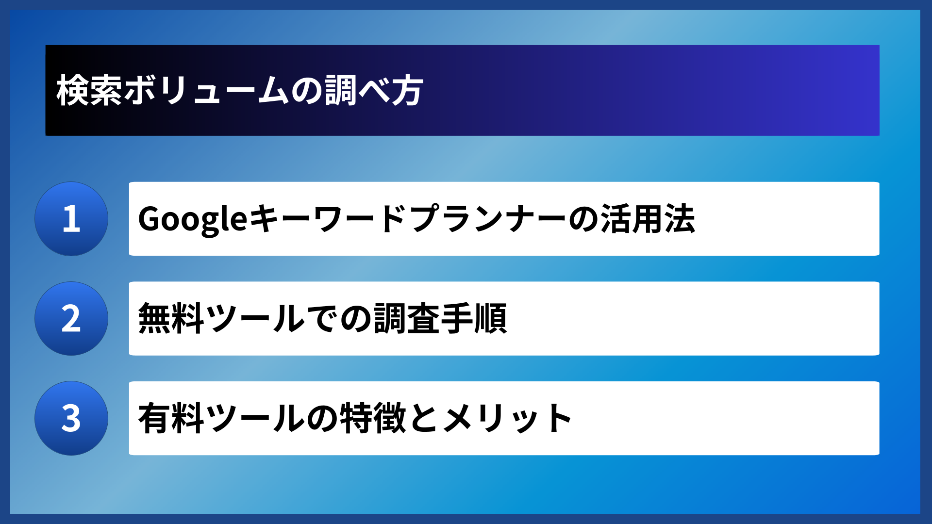 検索ボリュームの調べ方