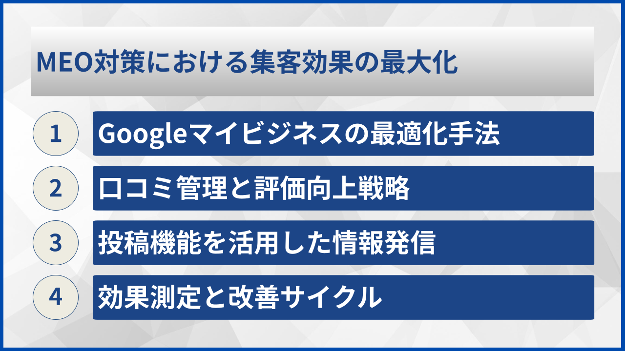 MEO対策における集客効果の最大化