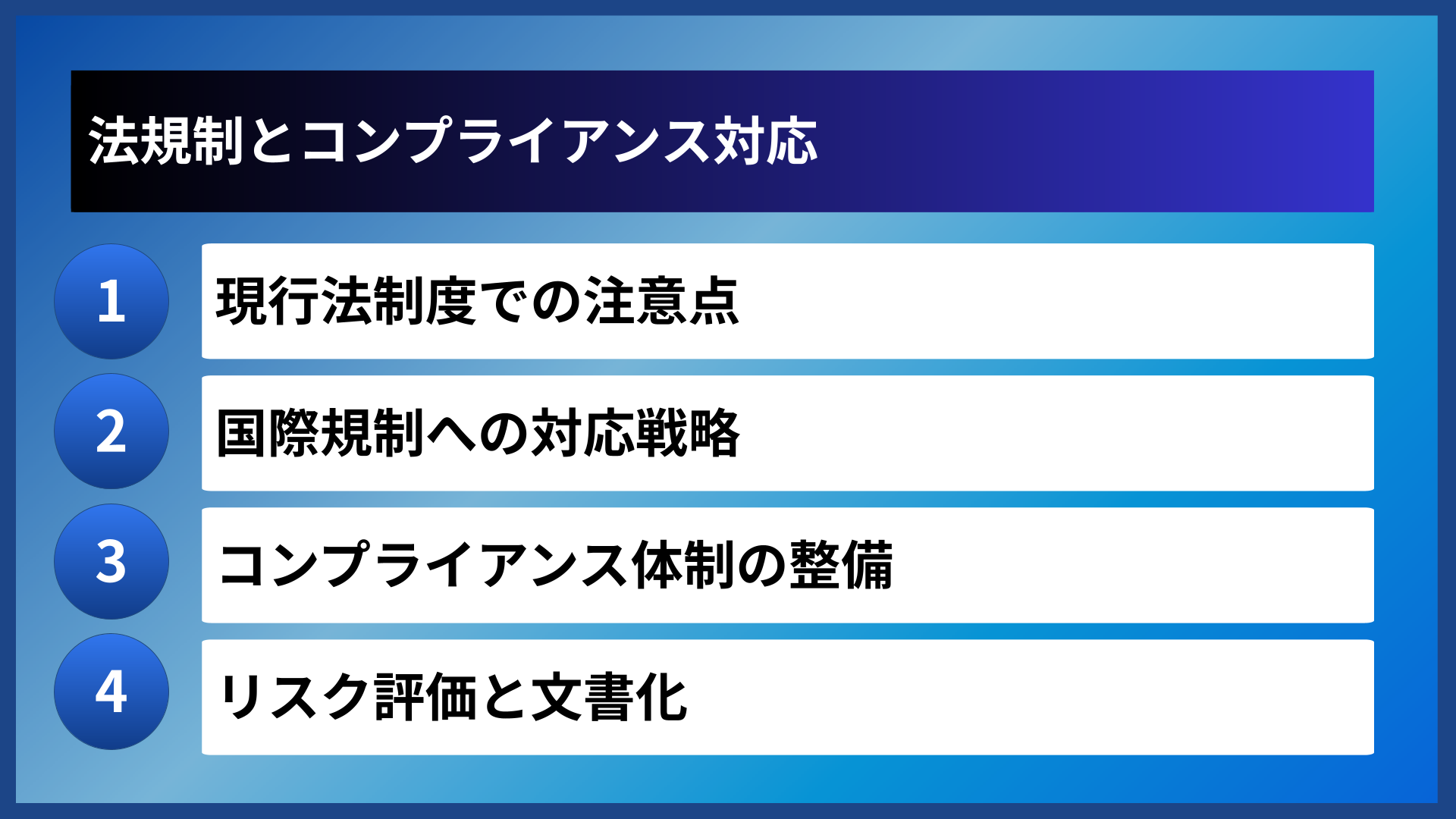 法規制とコンプライアンス対応