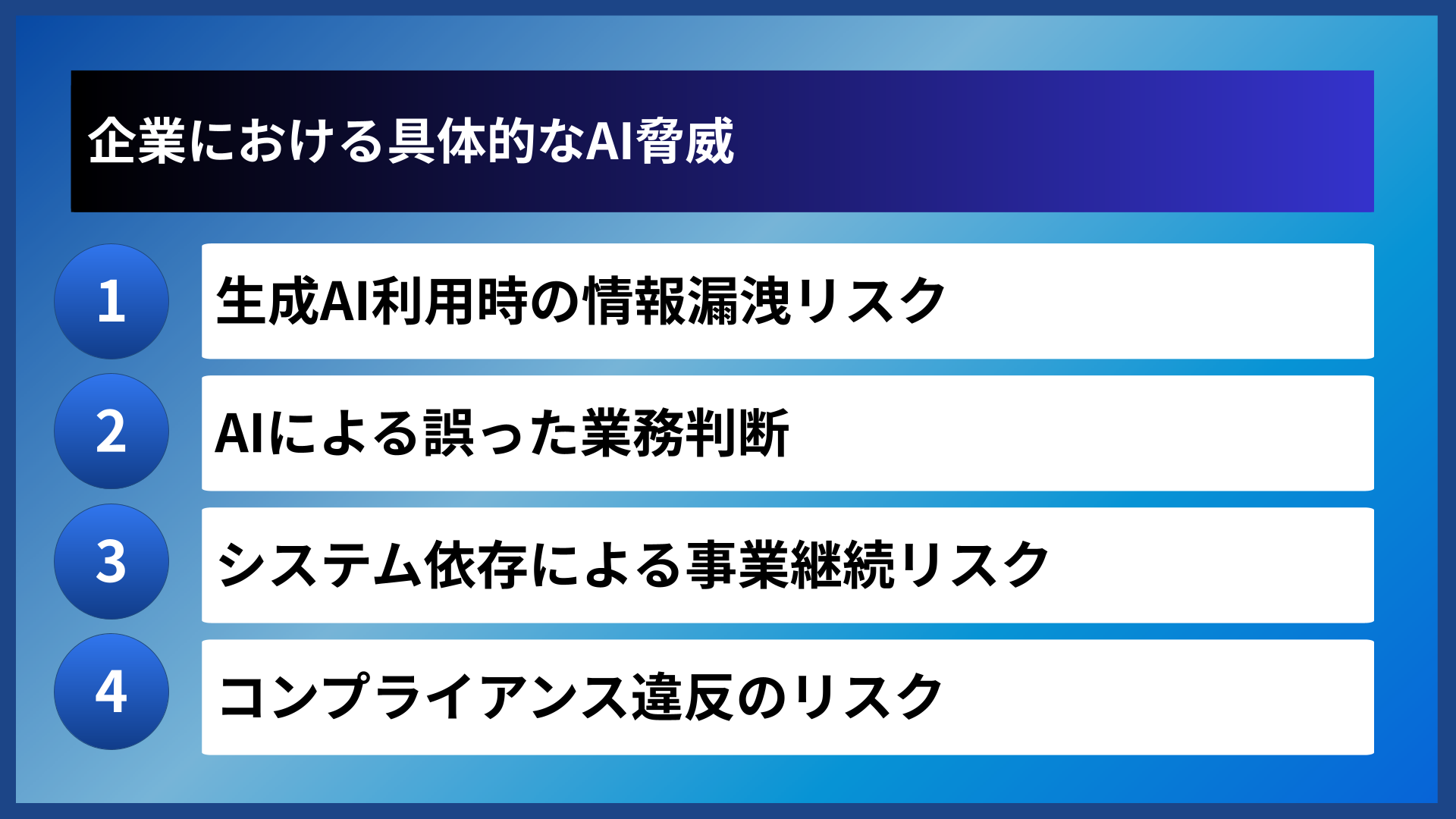 企業における具体的なAI脅威