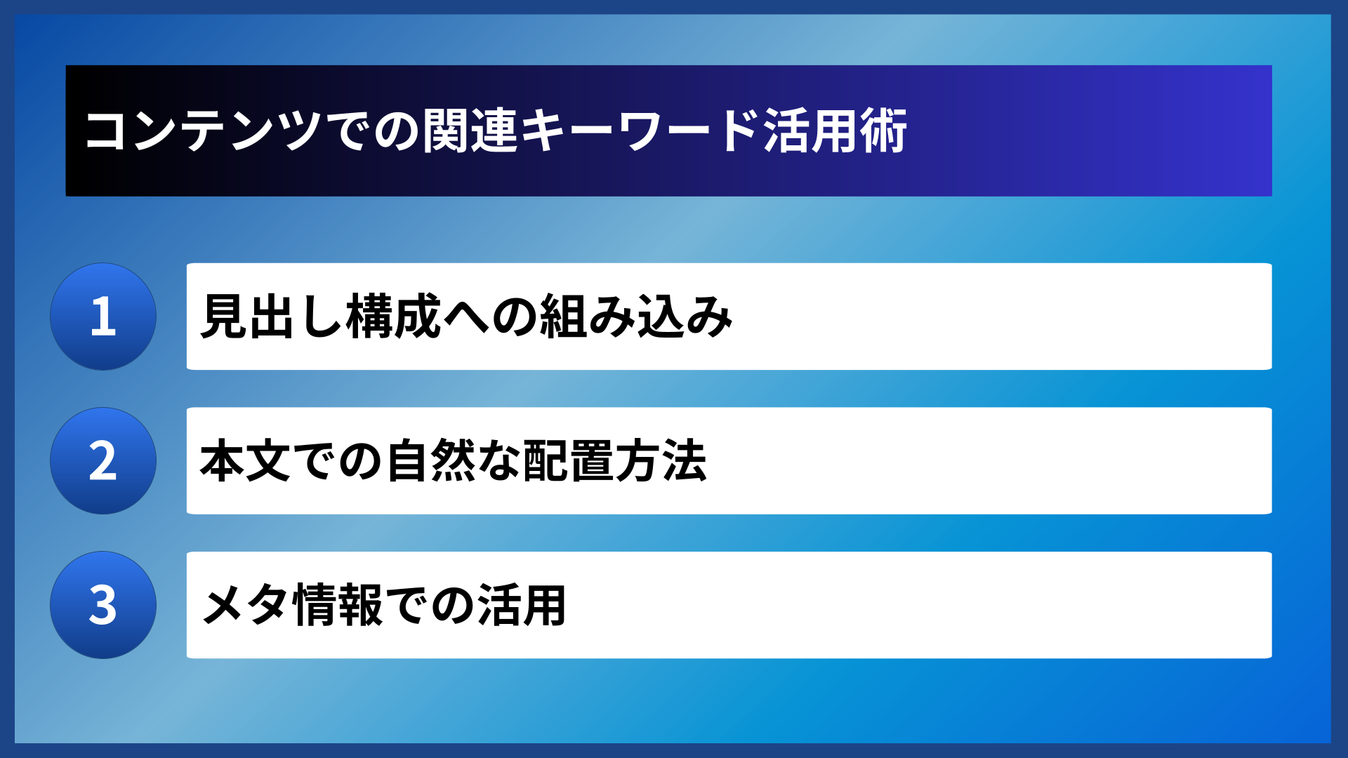 コンテンツでの関連キーワード活用術