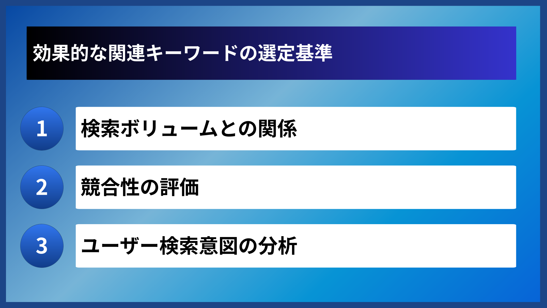 効果的な関連キーワードの選定基準