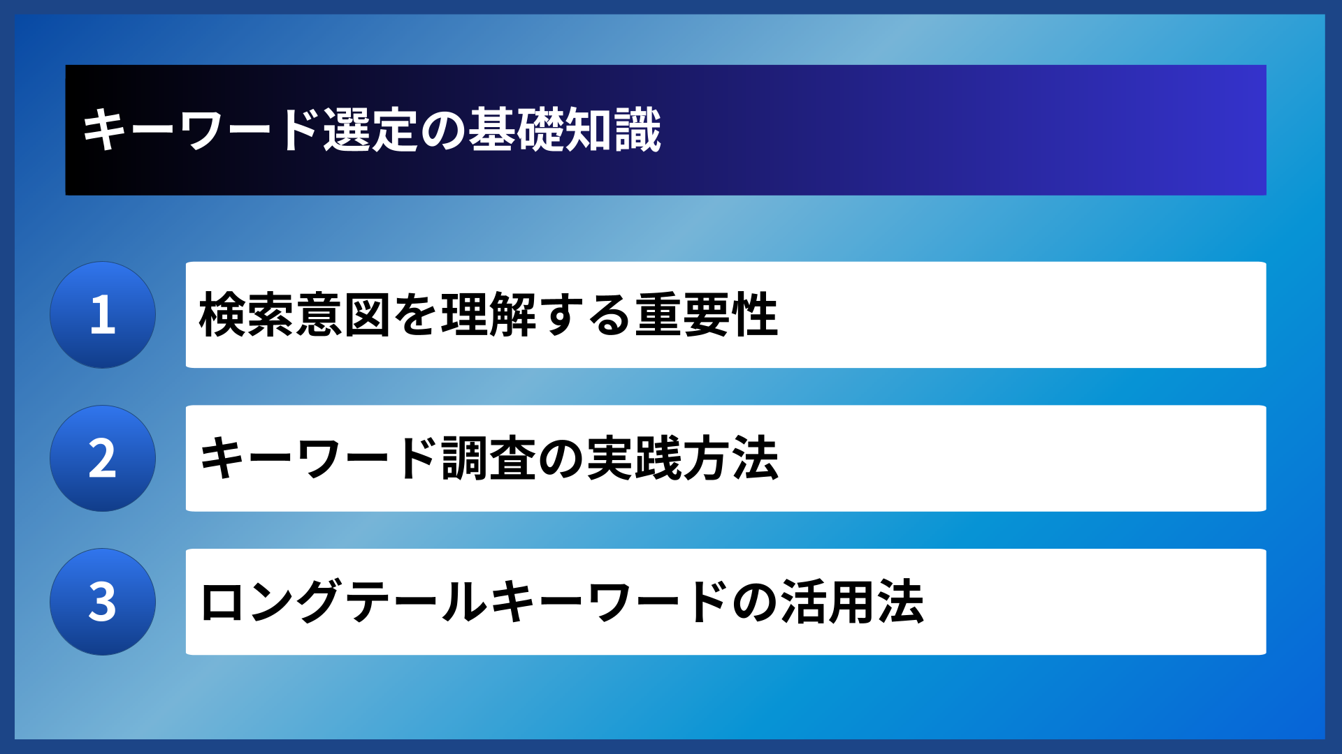 キーワード選定の基礎知識