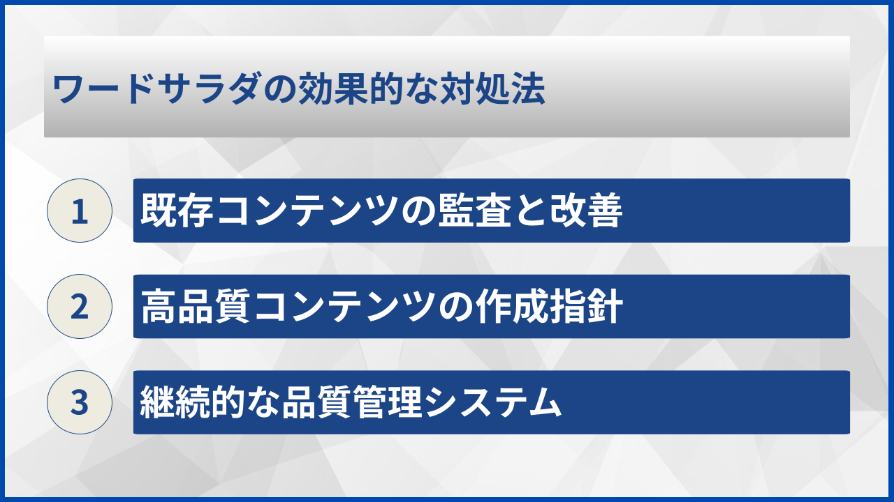 ワードサラダの効果的な対処法
