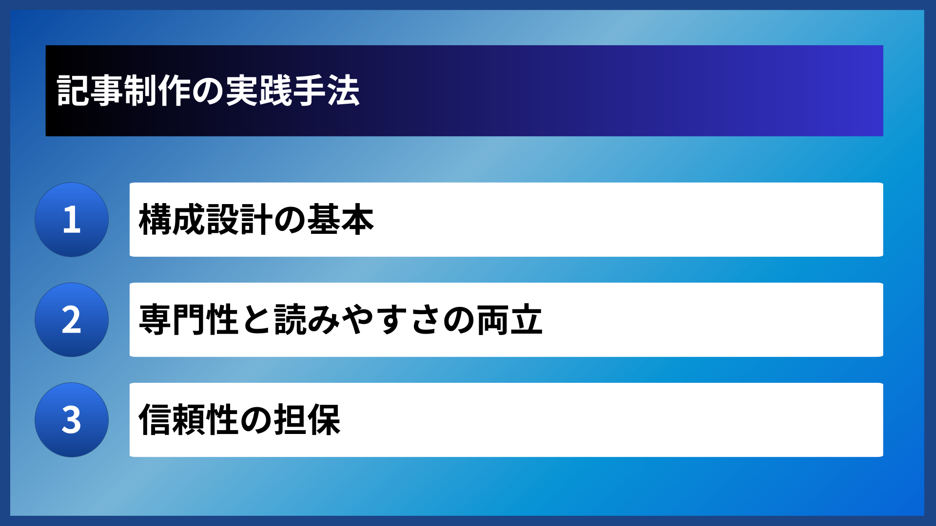 記事制作の実践手法
