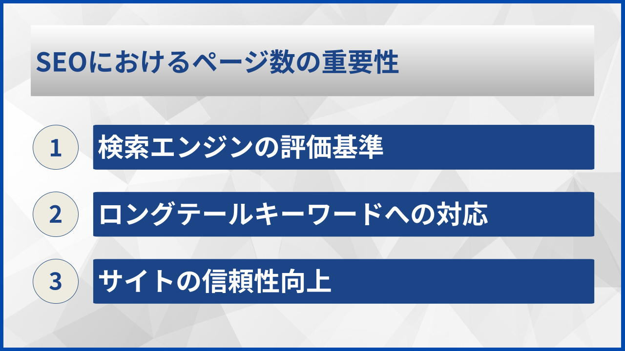 SEOにおけるページ数の重要性