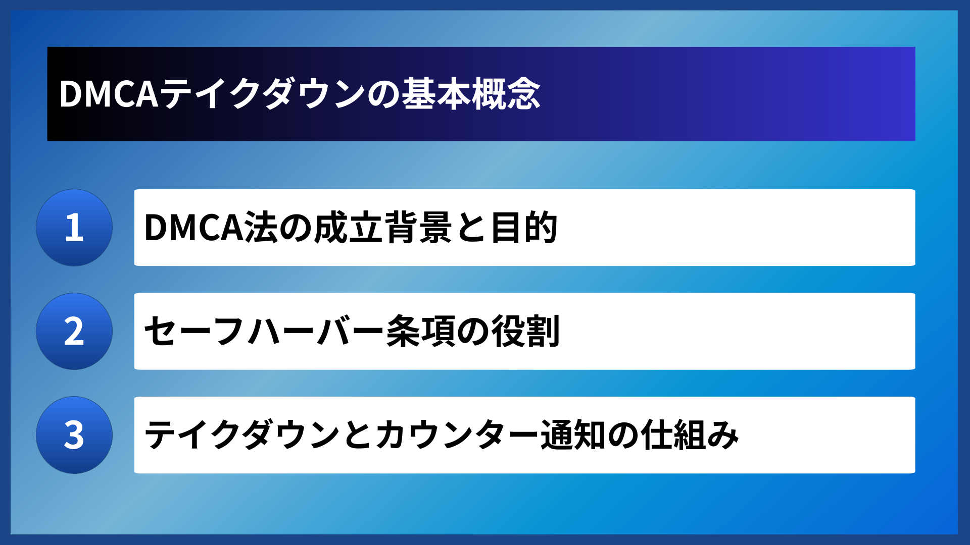 DMCAテイクダウンの基本概念