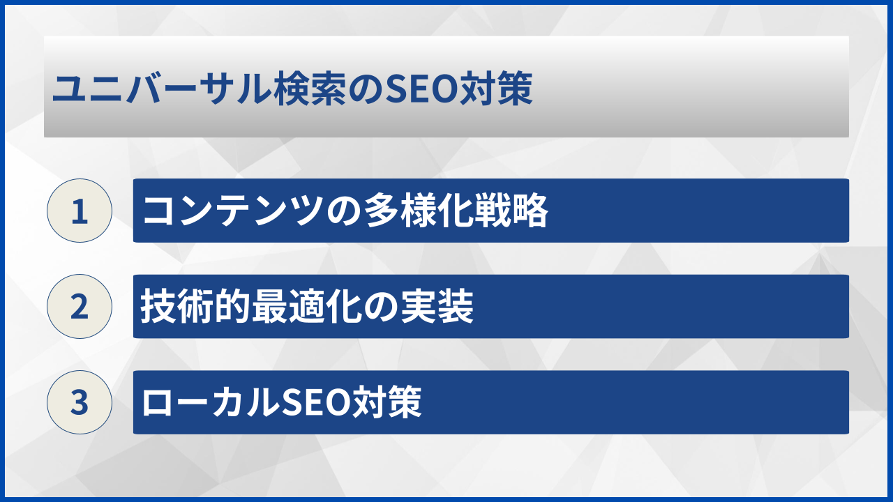 ユニバーサル検索のSEO対策