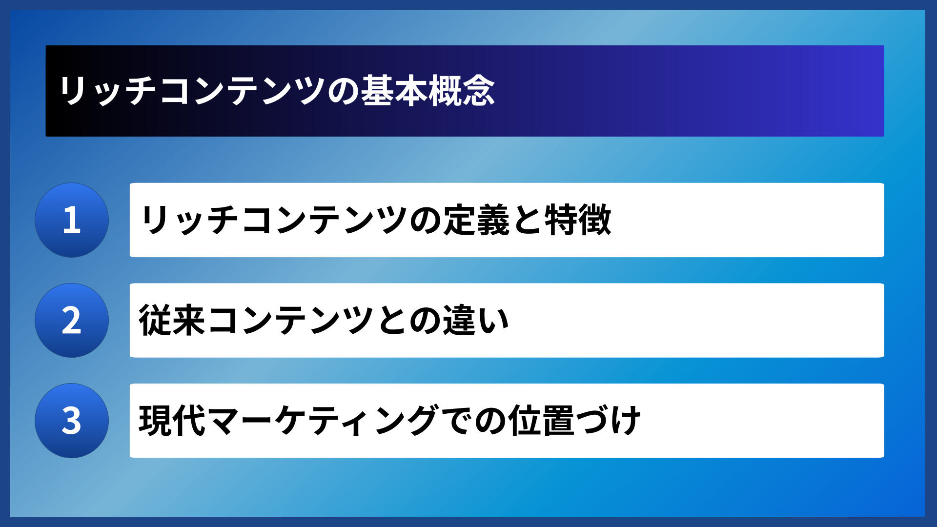 リッチコンテンツの基本概念
