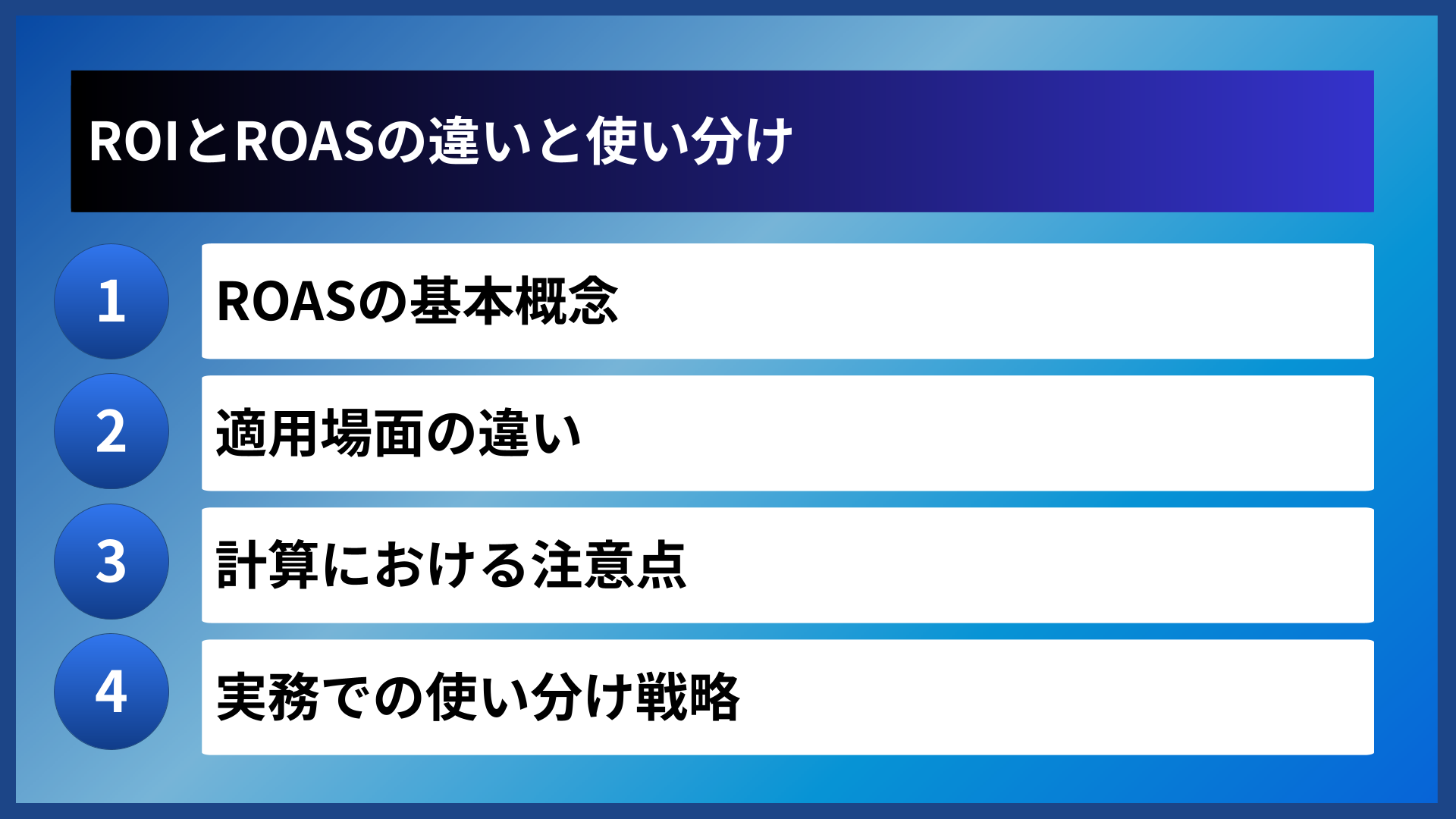 ROIとROASの違いと使い分け
