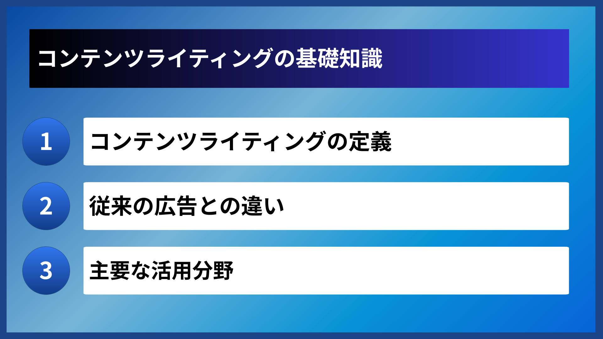 コンテンツライティングの基礎知識