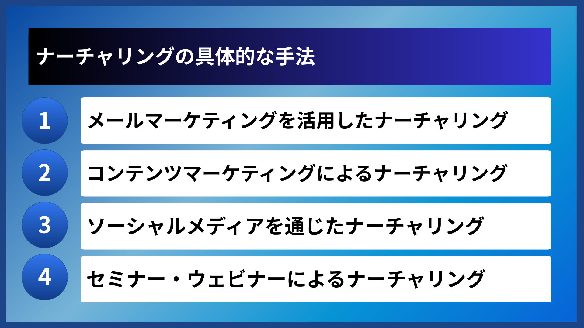 ナーチャリングの具体的な手法