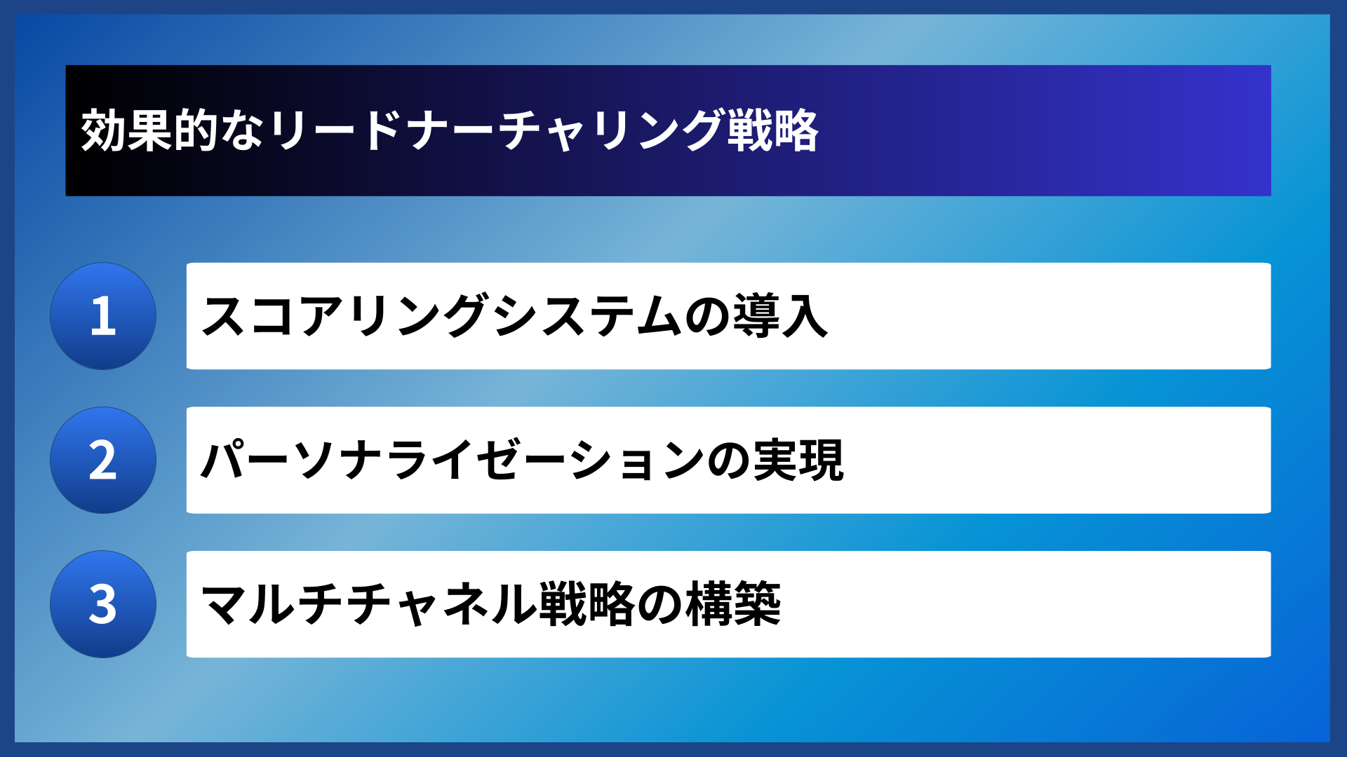 効果的なリードナーチャリング戦略